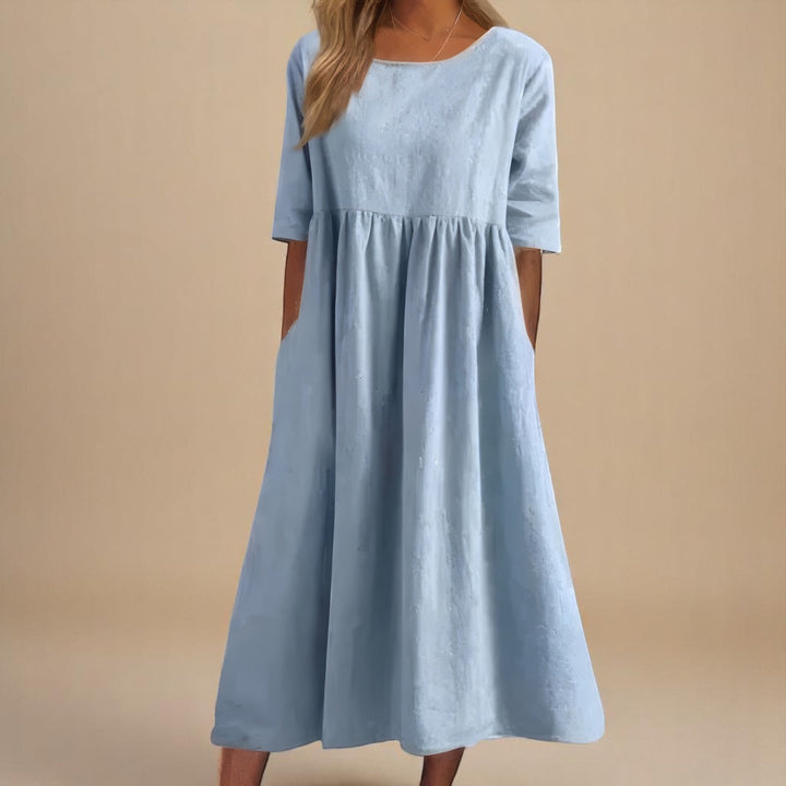 GRACE – MIDI FLUID DRESS FOR BRIGHT DAYS