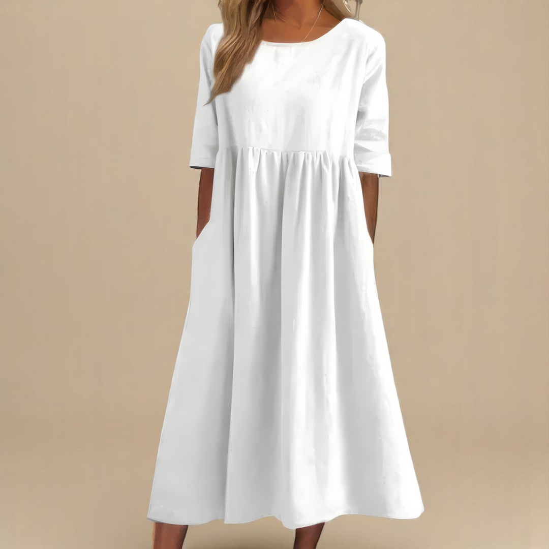 GRACE – MIDI FLUID DRESS FOR BRIGHT DAYS