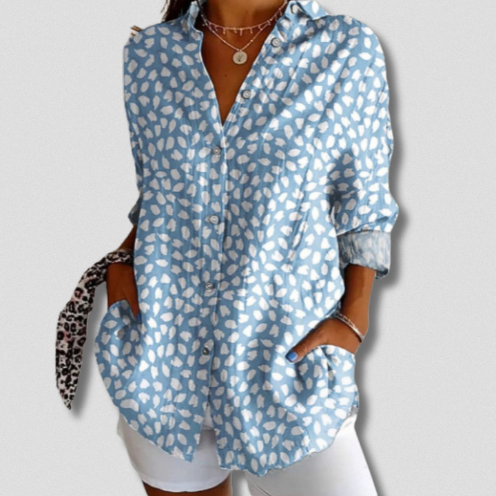 Fallon | Long Sleeve Floral Print Shirt