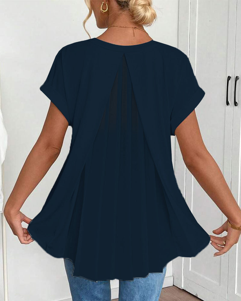ESTRID - SHORT PATCHWORK T-SHIRT, STYLISH