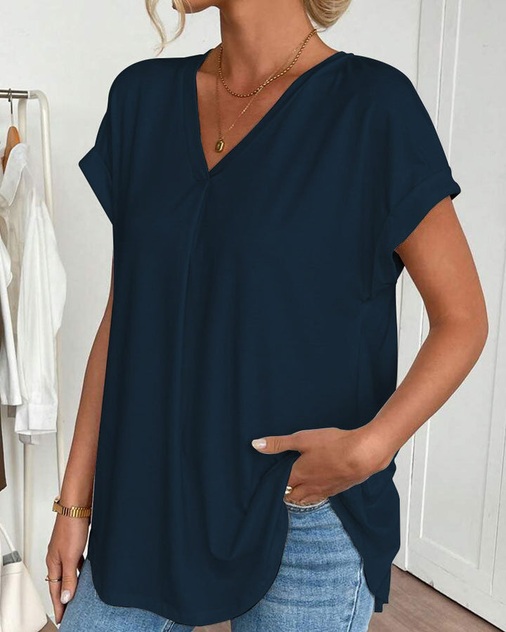 ESTRID - SHORT PATCHWORK T-SHIRT, STYLISH