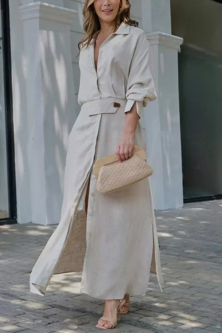 Eulalia | Maxi Dress in Cotton and Linen