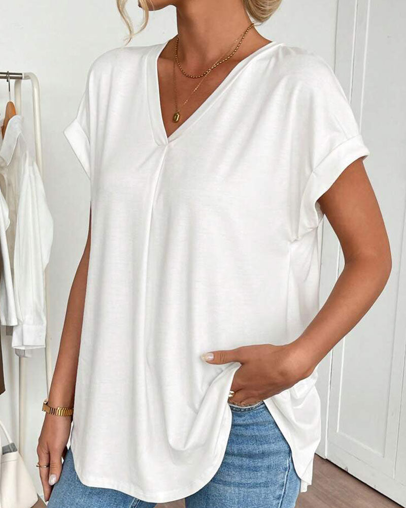 ESTRID - SHORT PATCHWORK T-SHIRT, STYLISH
