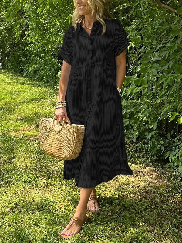 GEORGIA – DRESS WITH LIGHT STRIPES