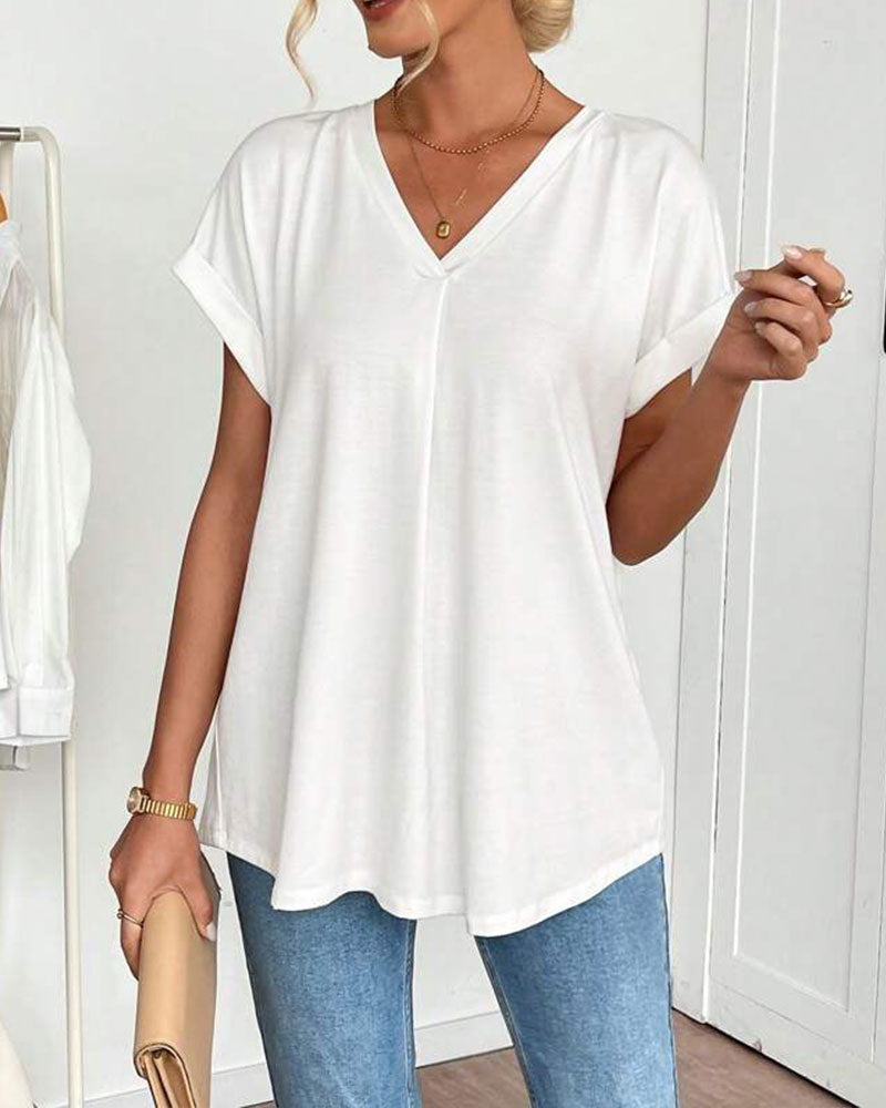 ESTRID - SHORT PATCHWORK T-SHIRT, STYLISH