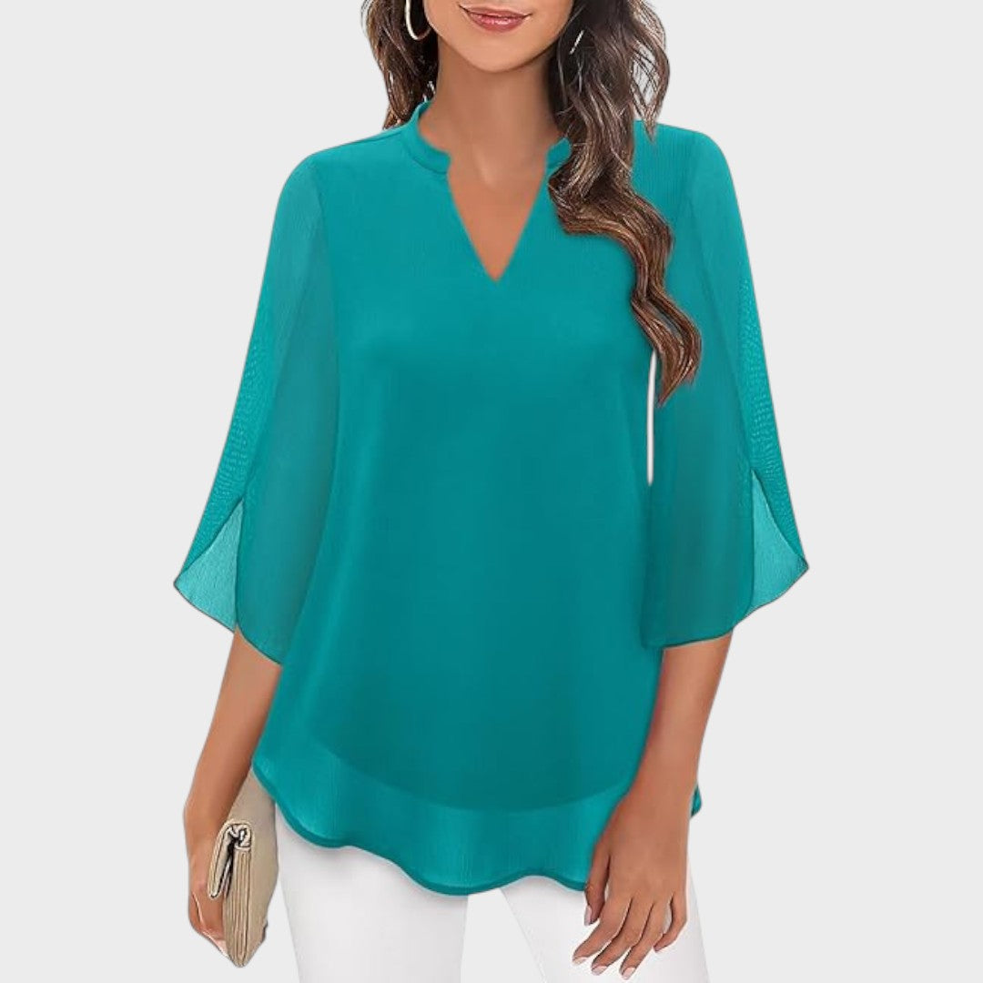CLAUDIA – ELEGANT FLOWY BLOUSE