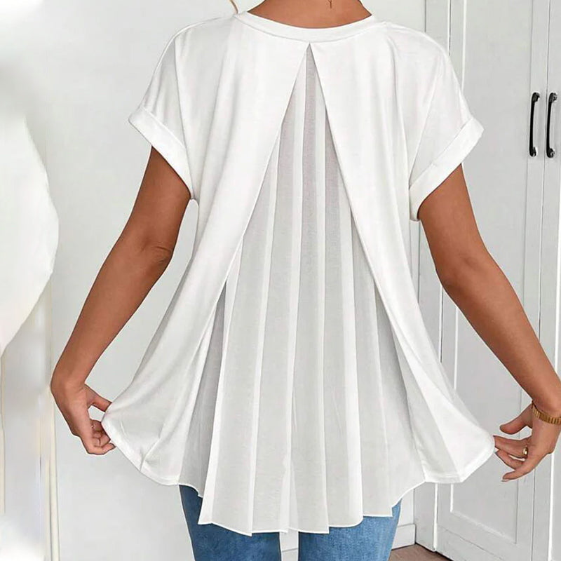 ESTRID - SHORT PATCHWORK T-SHIRT, STYLISH
