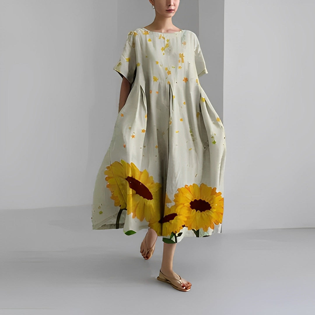 Daisy - Retro Big Swing Wide Maxi Dress