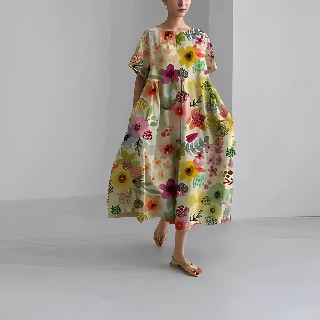 Daisy - Retro Big Swing Wide Maxi Dress