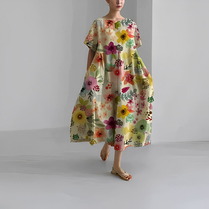 Daisy - Retro Big Swing Wide Maxi Dress