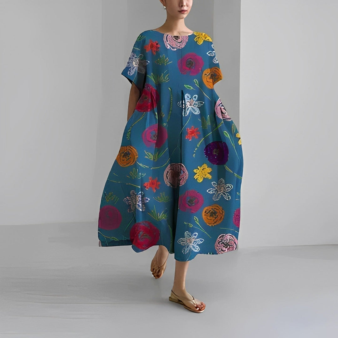 Daisy - Retro Big Swing Wide Maxi Dress