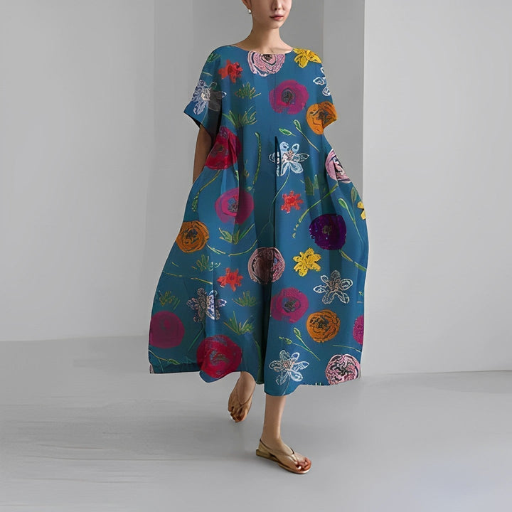 Daisy - Retro Big Swing Wide Maxi Dress