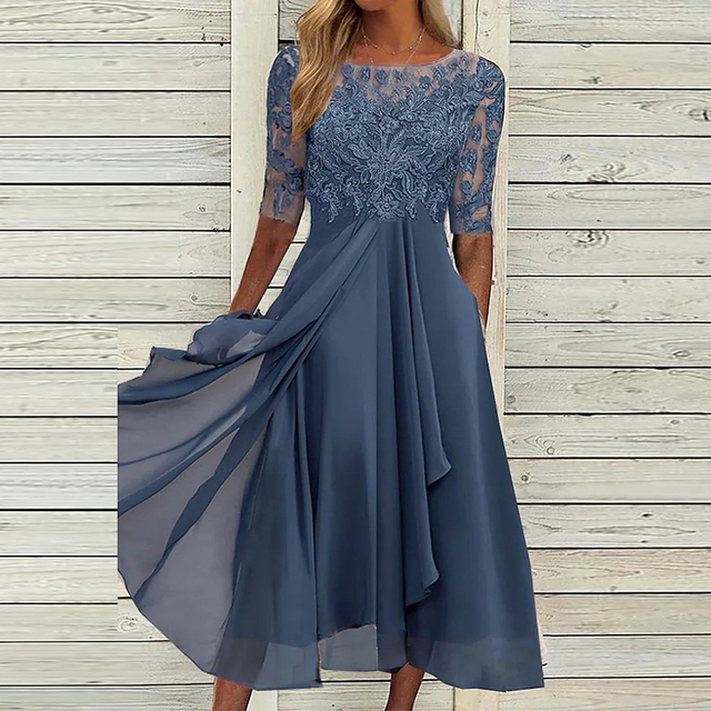 EVELYN – Elegant Lace Evening Dress