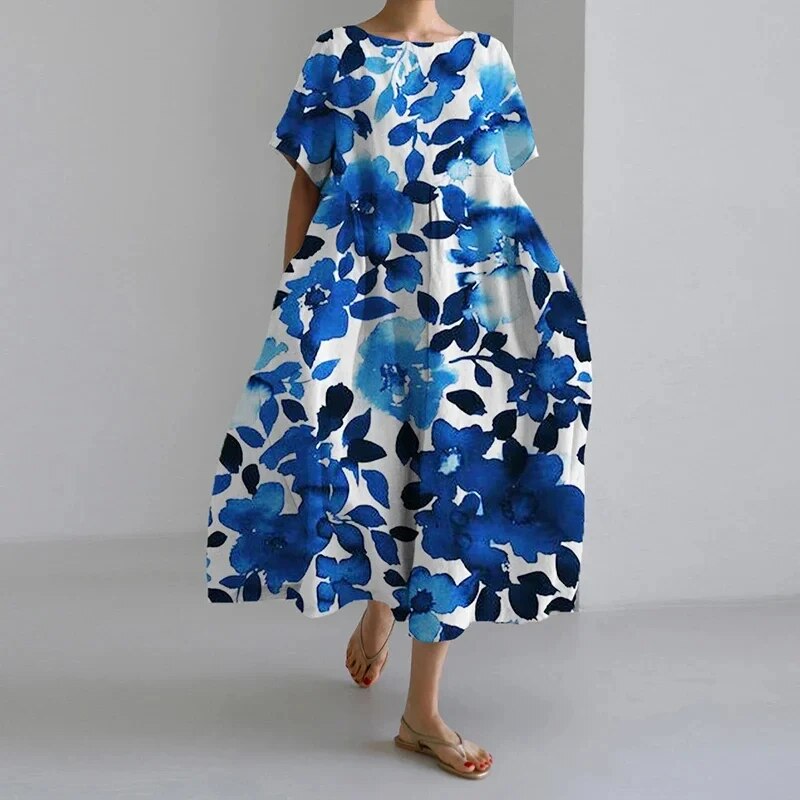 Daisy - Retro Big Swing Wide Maxi Dress