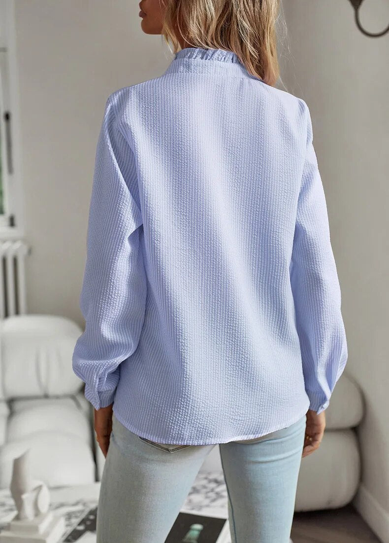 Faelina | Blouse with Stylish Details and Ruffles