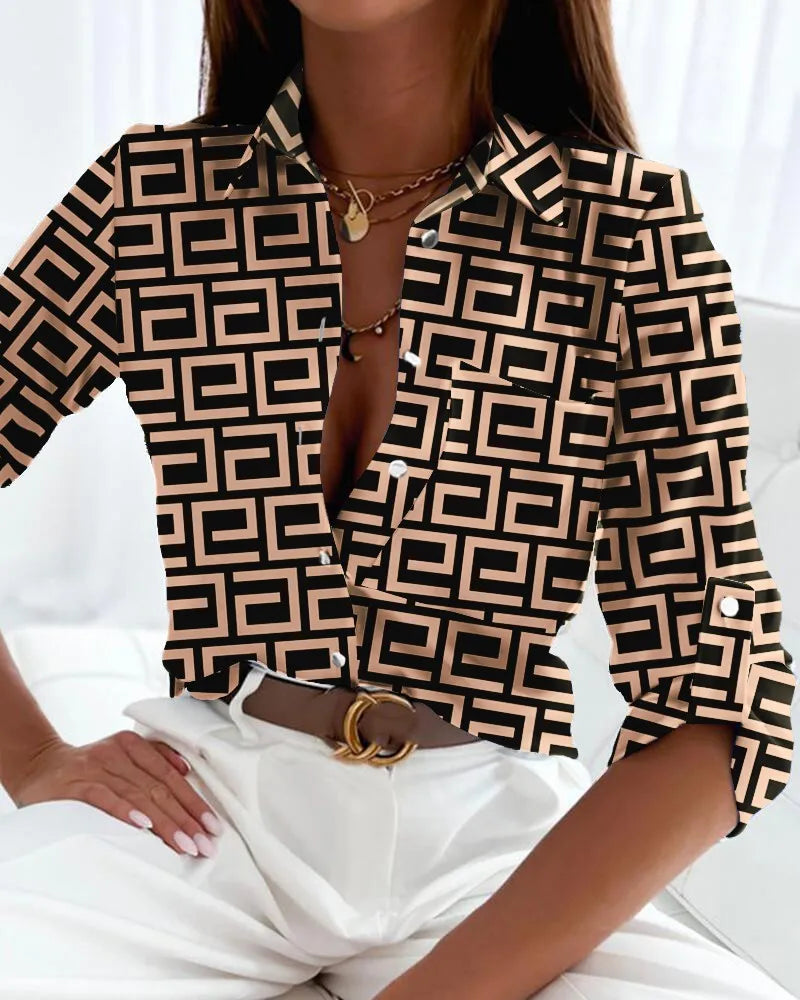 FAZAIDE - MODERN BLOUSE WITH ARTISTIC PRINT