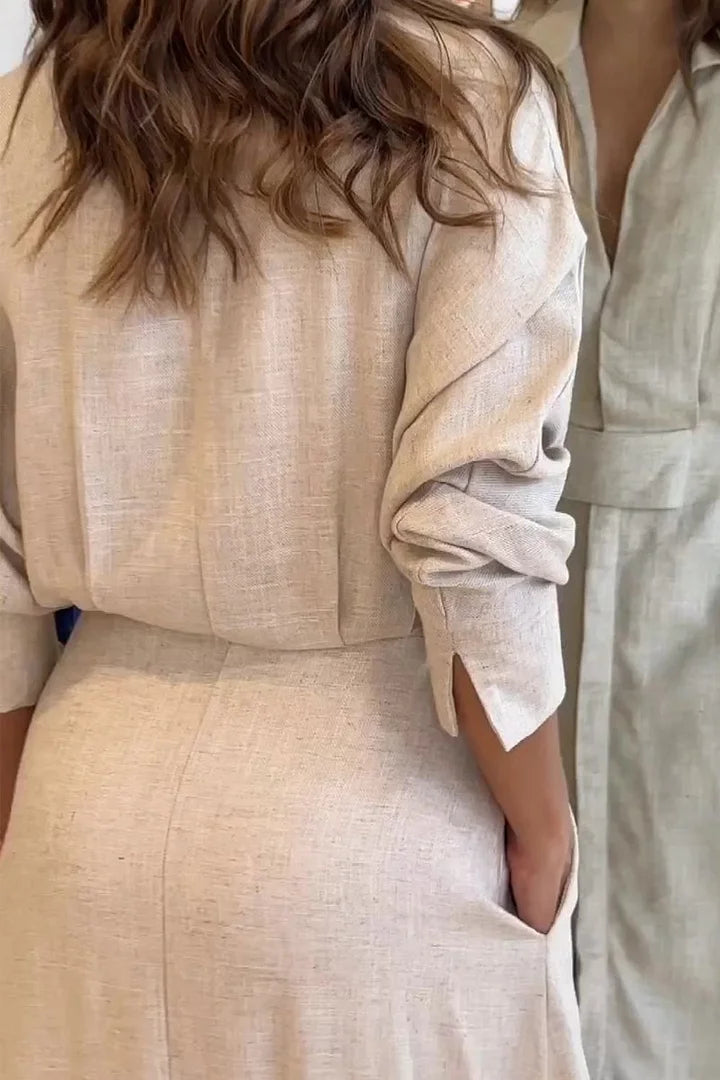 Eulalia | Maxi Dress in Cotton and Linen