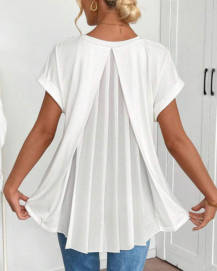 ESTRID - SHORT PATCHWORK T-SHIRT, STYLISH