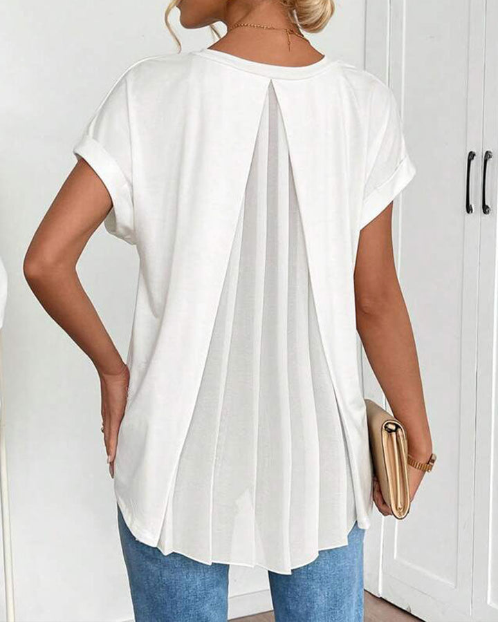 ESTRID - SHORT PATCHWORK T-SHIRT, STYLISH