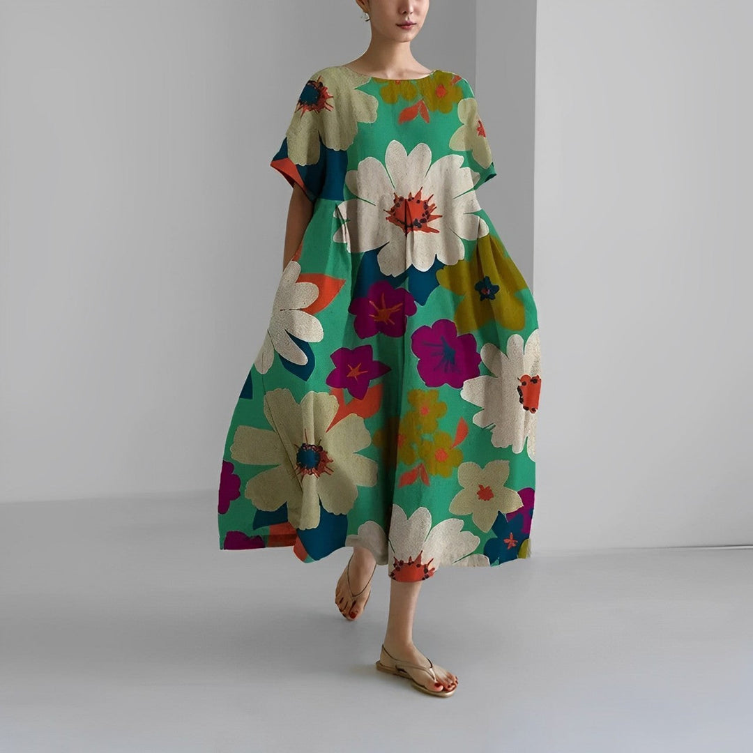 Daisy - Retro Big Swing Wide Maxi Dress