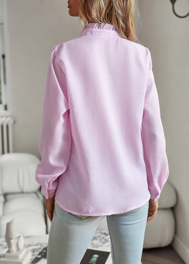 Faelina | Blouse with Stylish Details and Ruffles