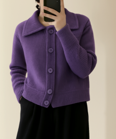 FIONA – KNITTED SWEATER WITH STATEMENT BUTTONS