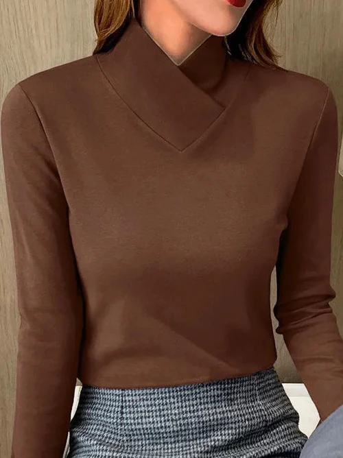ISALINE | Top with asymmetrical collar