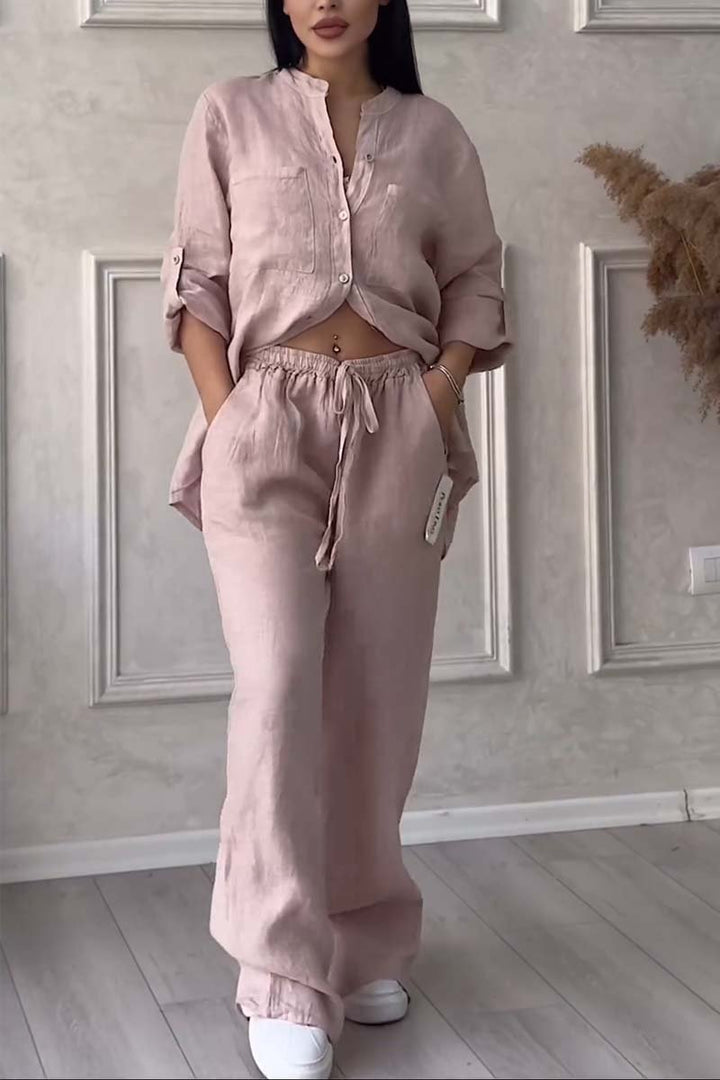 Fara | Luxe Cotton and Linen Set – Shirt and Pants