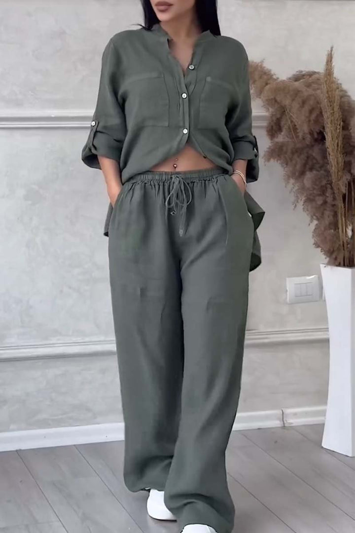 Fara | Luxe Cotton and Linen Set – Shirt and Pants