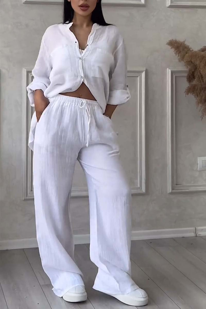 Fara | Luxe Cotton and Linen Set – Shirt and Pants