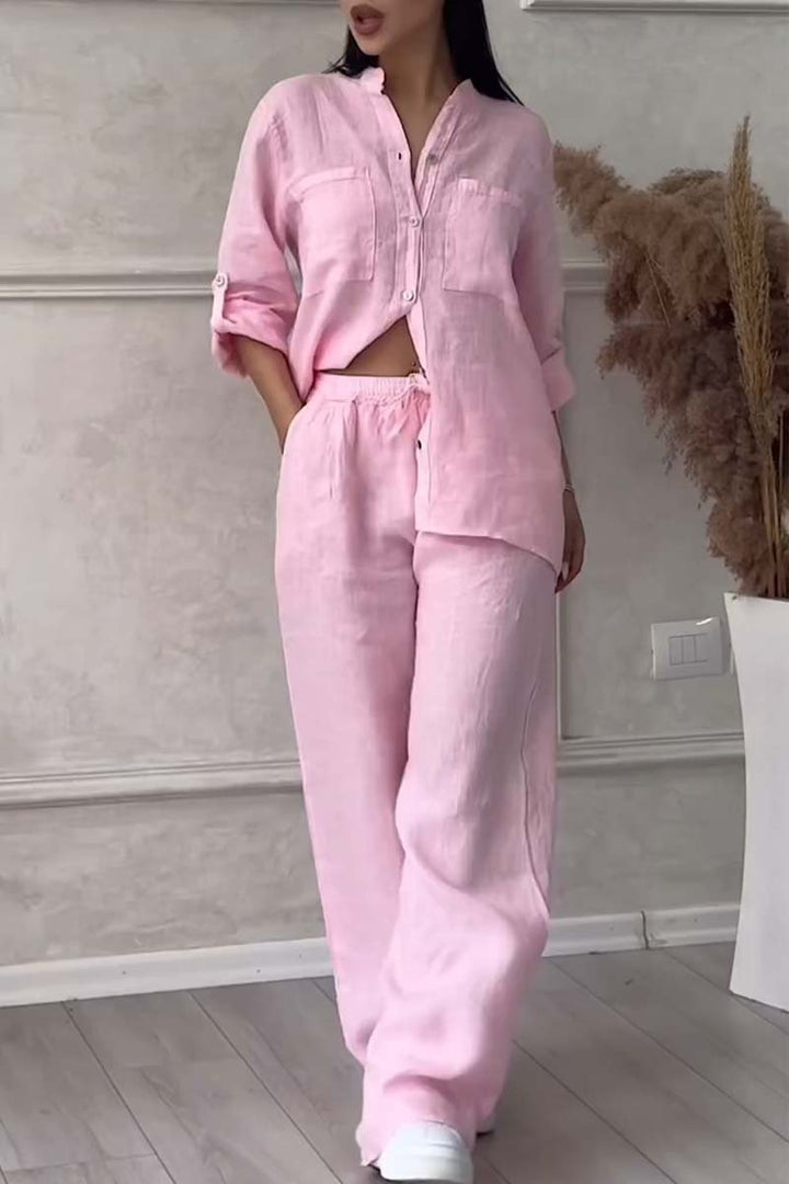 Fara | Luxe Cotton and Linen Set – Shirt and Pants