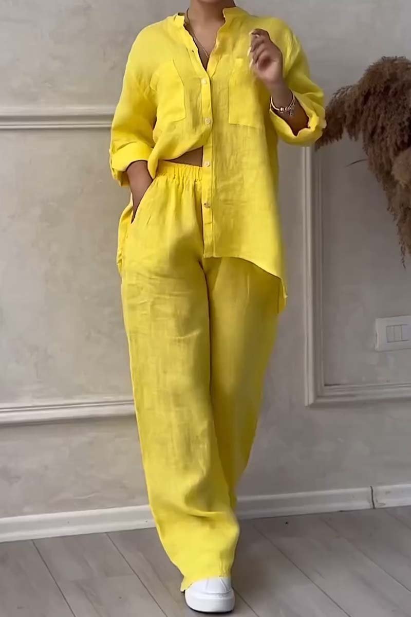 Fara | Cotton and Linen Luxe Set – Shirt and Pants