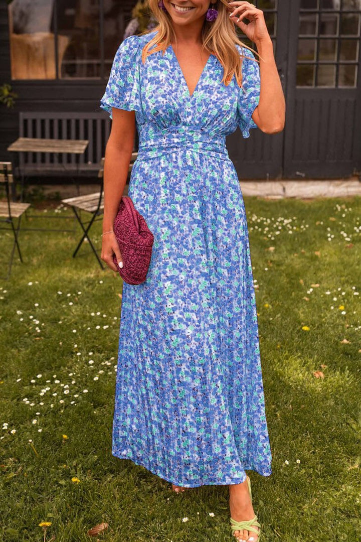 Elegant Maxi Dress Alora with V Neck