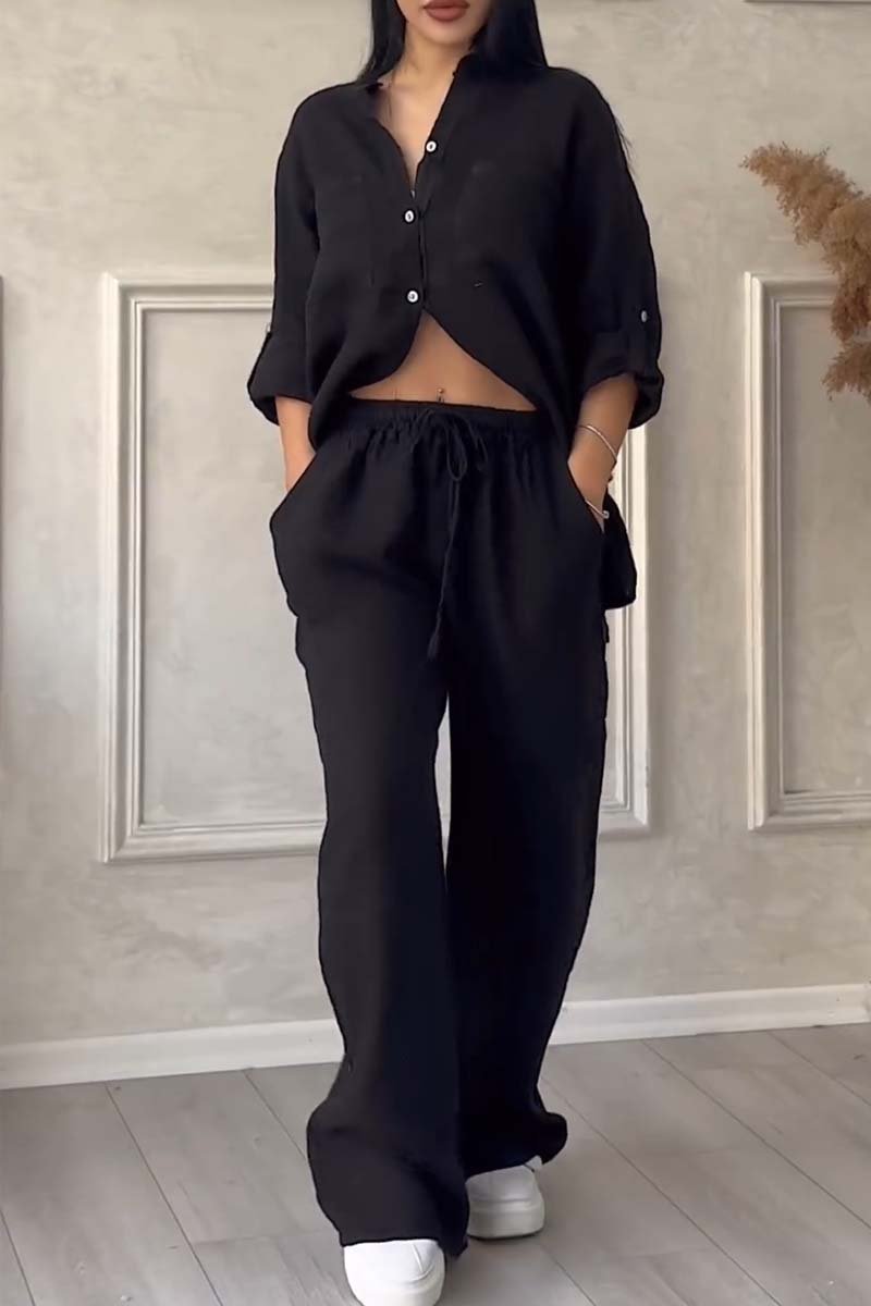 Fara | Luxe Cotton and Linen Set – Shirt and Pants