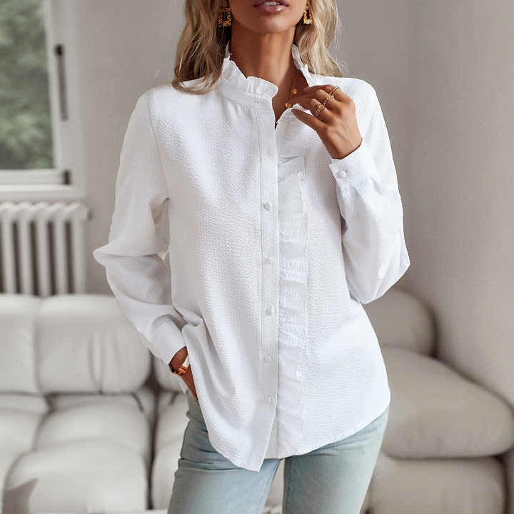 Faelina | Blouse with Stylish Details and Ruffles