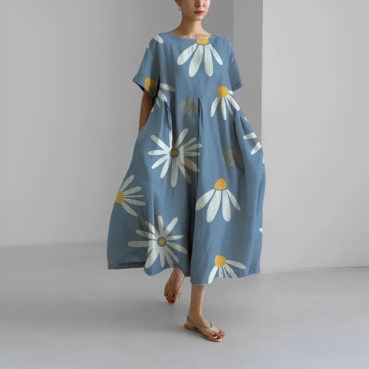 Daisy - Retro Big Swing Wide Maxi Dress