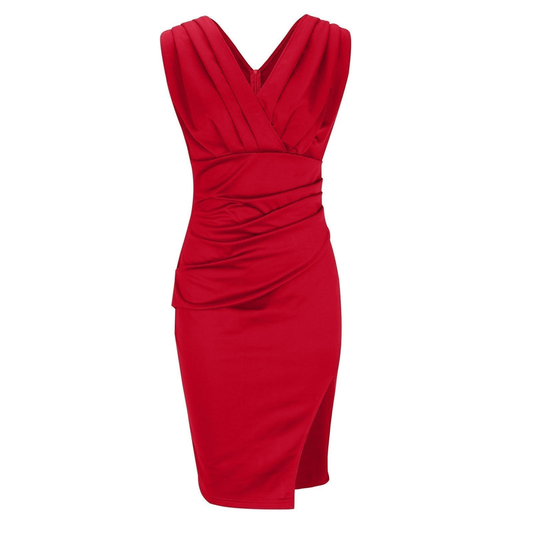Sophia | Elegant Dress with V-Neck and Slit