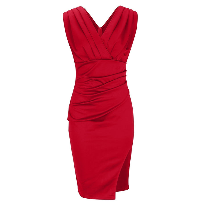 Sophia | Elegant Dress with V-Neck and Slit