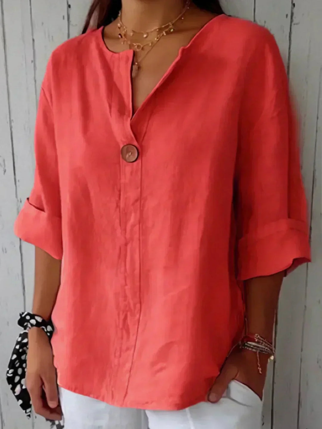 KAMILA | Casual Blouse with V-Neck