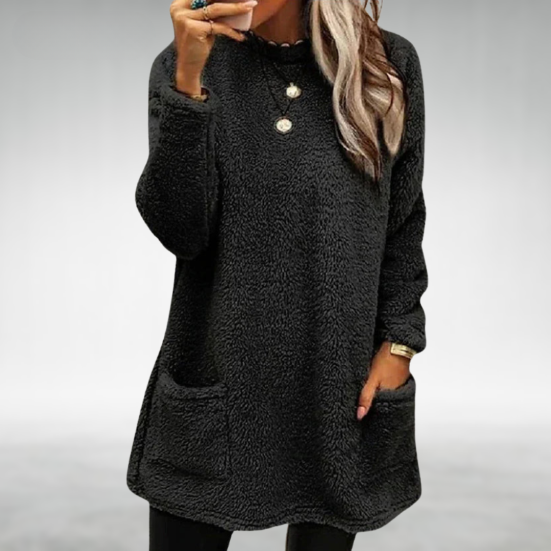 LUCY | Teddy Cotton Tunic with Pockets