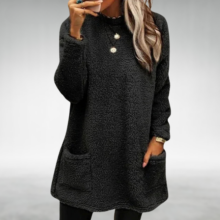 LUCY | Teddy Cotton Tunic with Pockets