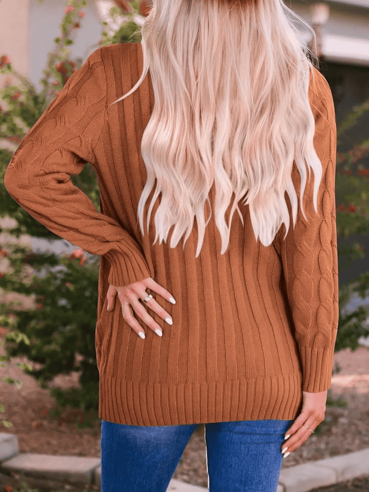 MARZENA | Comfortable cardigan with knits