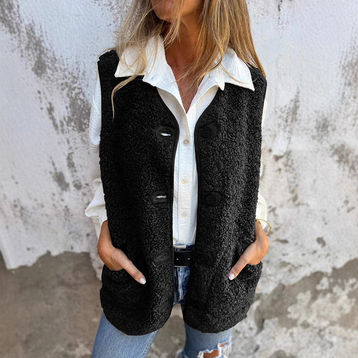 Layla | Button-Down Short Warm Vest