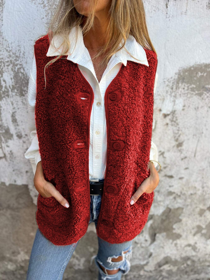 Layla | Button-Down Short Warm Vest