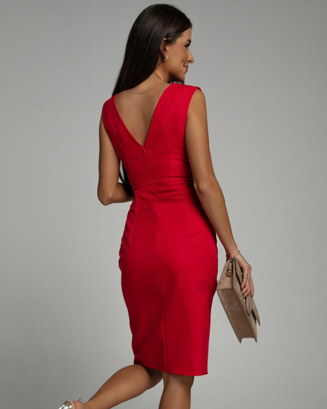 Sophia | Elegant Dress with V-Neck and Slit