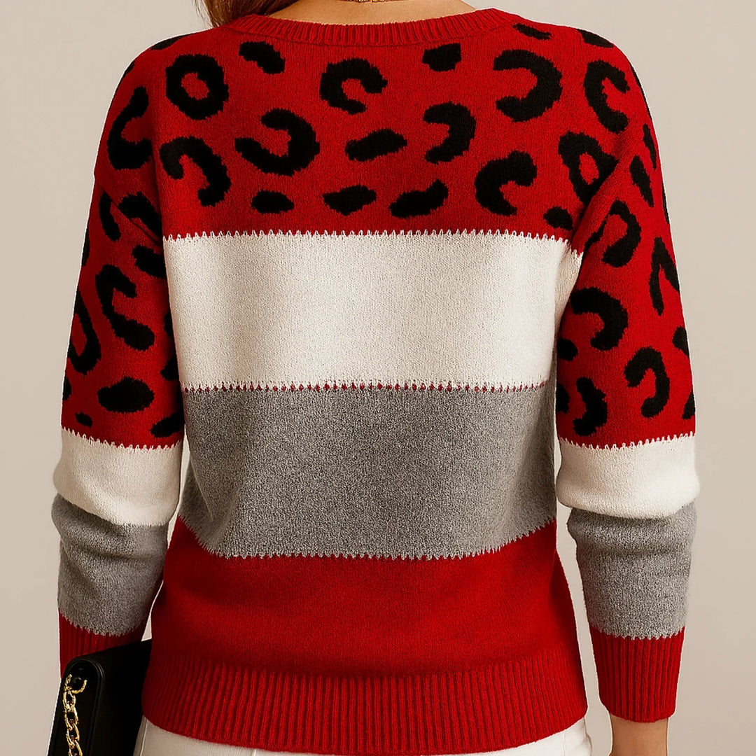 PASCA | Casual Sweater with Leopard Print