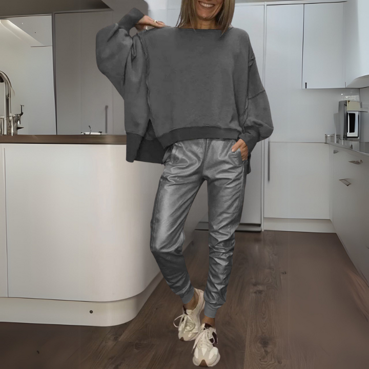 Tomasa - Satin Pullover and Jogger Set