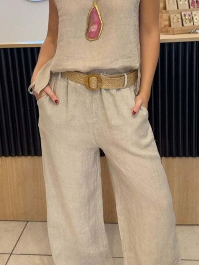 Audrey – Lightweight Summer Jumpsuit without Sleeves