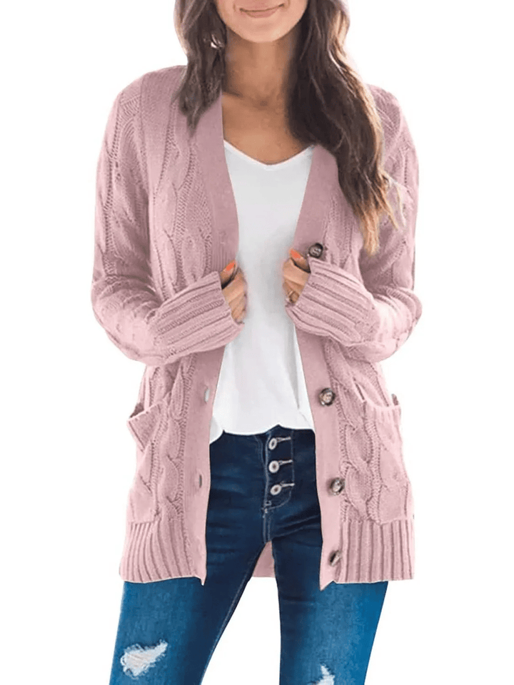 MARZENA | Comfortable cardigan with knits