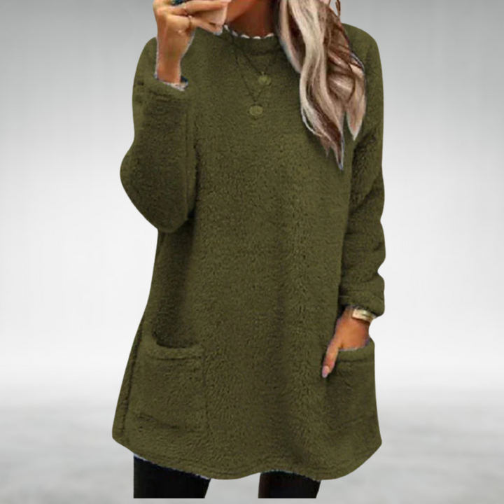 LUCY | Teddy Cotton Tunic with Pockets